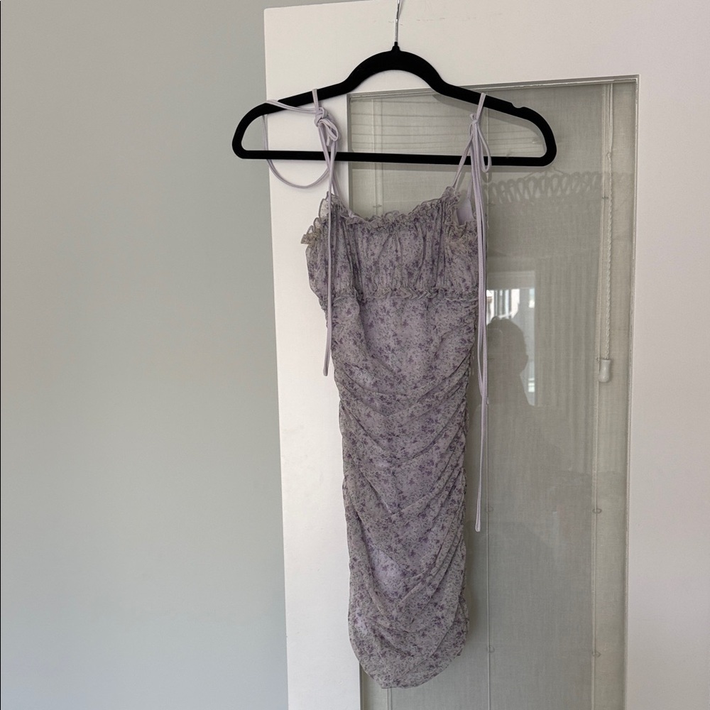 Katie J NYC Lavender Floral Kids Formal Dress